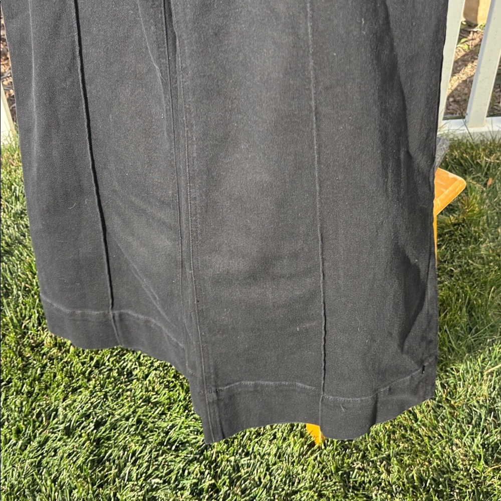 J. Crew Black Denim Wide Leg Trousers Size 31 NWT - Picture 4 of 6